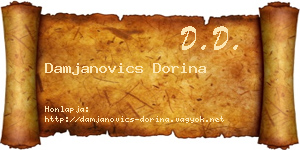 Damjanovics Dorina névjegykártya