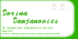 dorina damjanovics business card